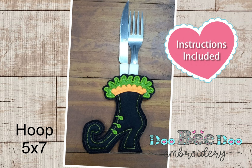 Witch's Foot Cutlery Holder - ITH Project - Machine Embroidery Design