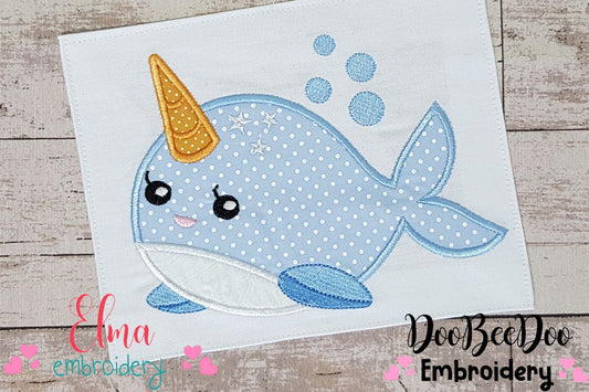 Whale Unicorn - Applique