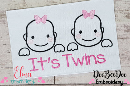 It's Twins - Girls - Fill Stitch