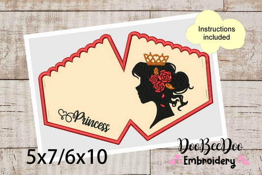Flower Princess Face Mask - ITH Project - Machine Embroidery Design