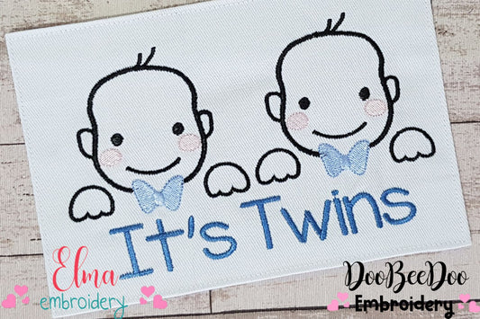 It's Twins - Boys - Fill Stitch