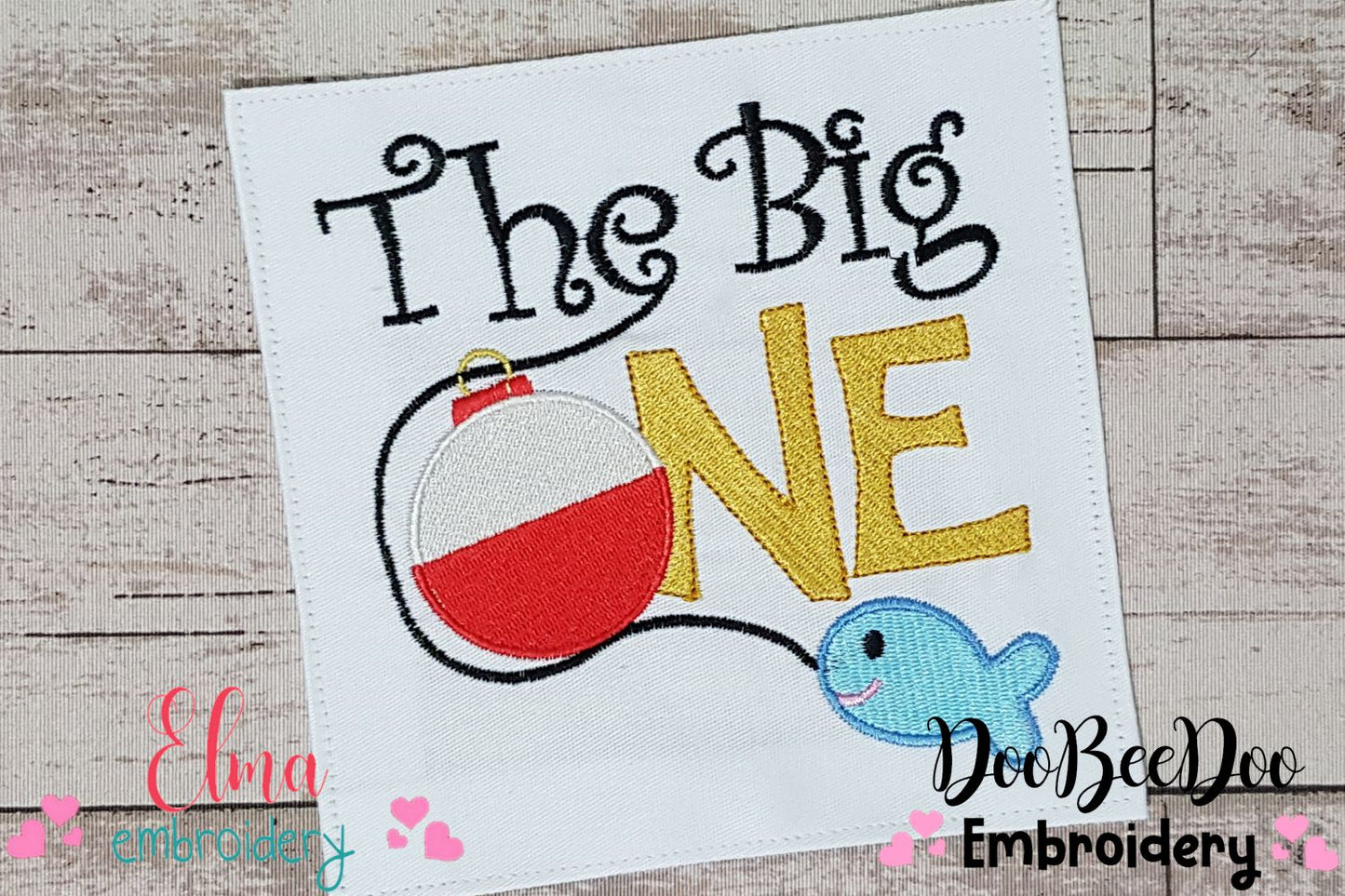 The Big One Birthday Fish - Fill Stitch Embroidery