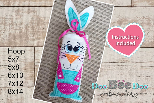 Happy Bunny Candy Bag 1 - ITH Project - Machine Embroidery Design