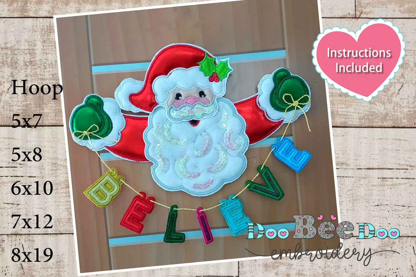 Santa Claus Believe - ITH Project - Machine Embroidery Design