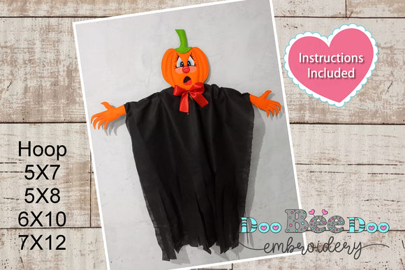 Hanging Pumpkin Halloween - ITH Project - Machine Embroidery Design