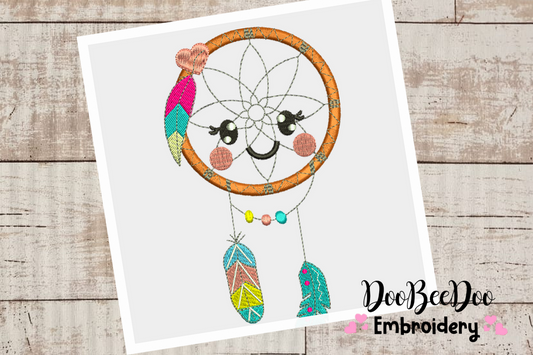 Dreams Catcherr - Applique - 6 Sizes  - Machine Embroidery Design