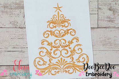 Wonderful Christmas Tree - Fill Stitch - Machine Embroidery Design