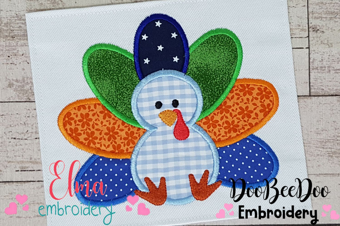 Thanksgiving Turkey Boy - Applique - Machine Embroidery Design