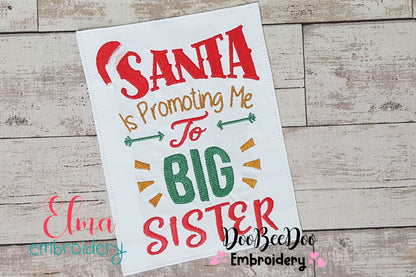 Santa is Promoting me to Big Sister - Fill Stitch