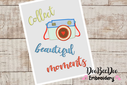 Photographic Camera - Applique -  6 Sizes - Machine Embroidery Design