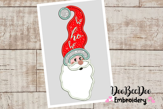 Santa Claus Ho Ho Ho  - Applique - 6 Sizes - Machine Embroidery Designs