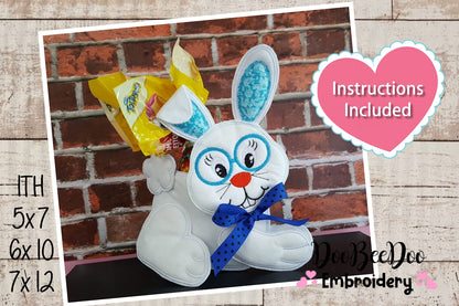 Easter Glasses Bunny Basket - ITH Project - Machine Embroidery Design