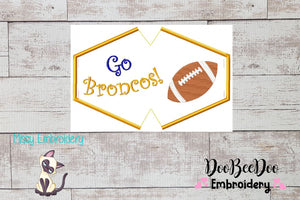 Go Broncos! Face Mask - ITH Project - Machine Embroidery Design