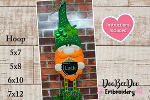 St. Patricks Gnome - ITH Project - Machine Embroidery Design