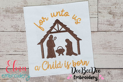For Unto Us a Child is Born - Fill Stitch