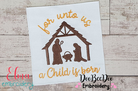For Unto Us a Child is Born - Fill Stitch
