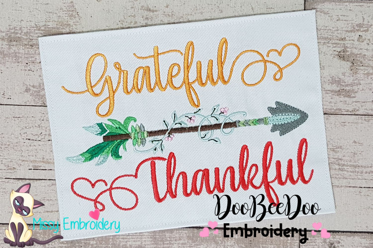 Thankful Grateful Thanksgiving - Fill Stitch