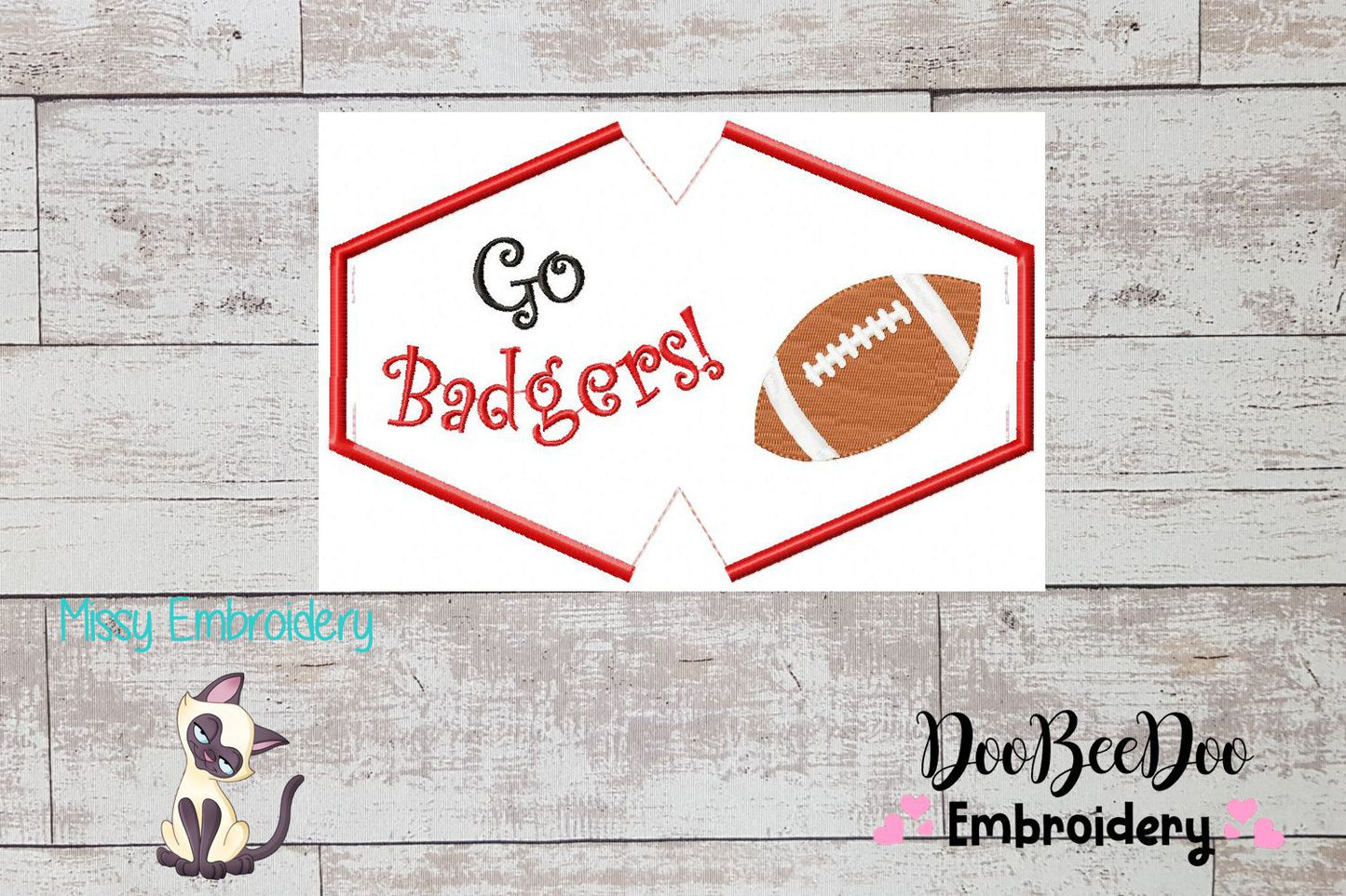 Go Badgers! Face Mask - ITH Project - Machine Embroidery Design