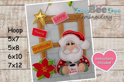 Santa Claus in the Window - ITH Project - Machine Embroidery Design