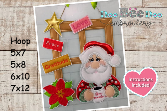 Santa Claus in the Window - ITH Project - Machine Embroidery Design