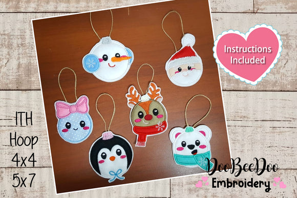 Christmas Tree Ornaments - ITH Project - Machine Embroidery Design