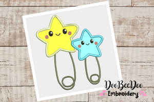 Baby Diaper Pin - Applique-  6 Sizes - Machine Embroidery Designs