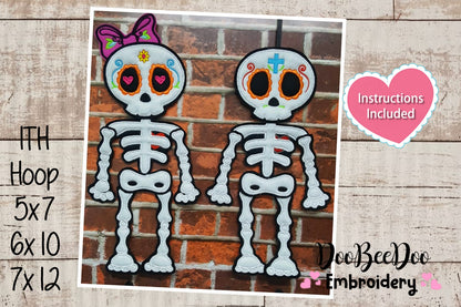 Halloween Skull - ITH Project - Machine Embroidery Design