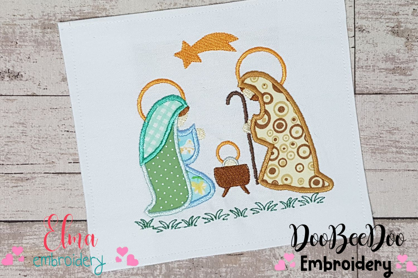 Christmas Nativity - Applique - Machine Embroidery Design