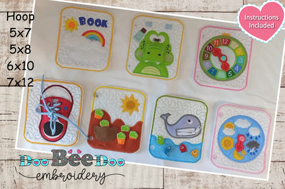 Sensory Book kit with 6 activities - ITH Project - Machine Embroidery Design