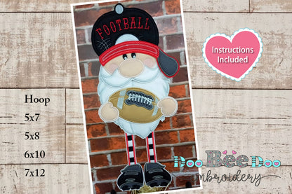 Football Gnome - ITH Project - Machine Embroidery Design