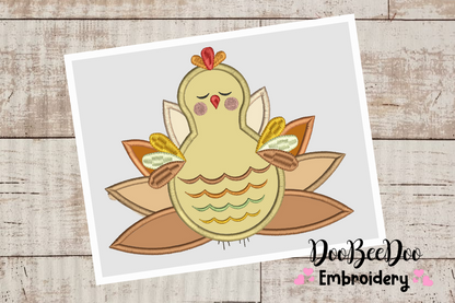Thanksgiving Turkey - Applique  - 6 sizes - Machine Embroidery Design