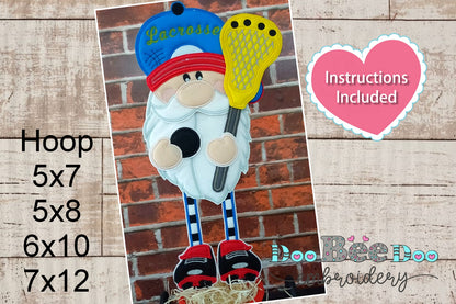 Gnome Lacrosse - ITH Project - Machine Embroidery Design