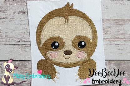 Baby Sloth Face - Fill Stitch - Machine Embroidery Design