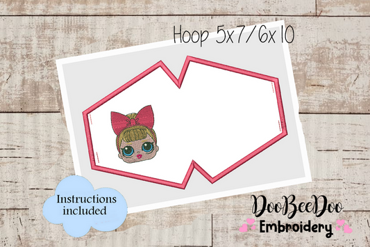 Doll Face Mask - ITH Project - Machine Embroidery Design