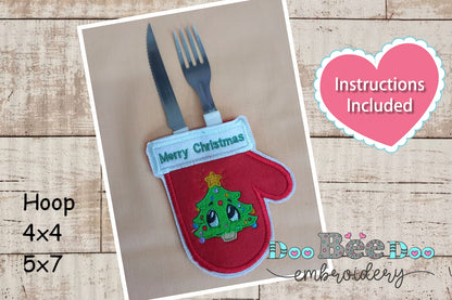 Tree Cutlery Holder - ITH Project - Machine Embroidery Design