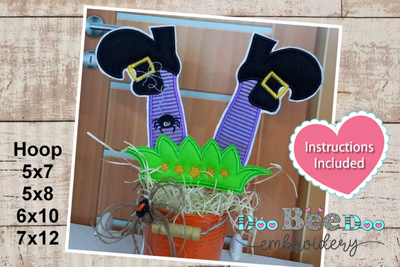 Witch Legs for Halloween - ITH Project - Machine Embroidery Design