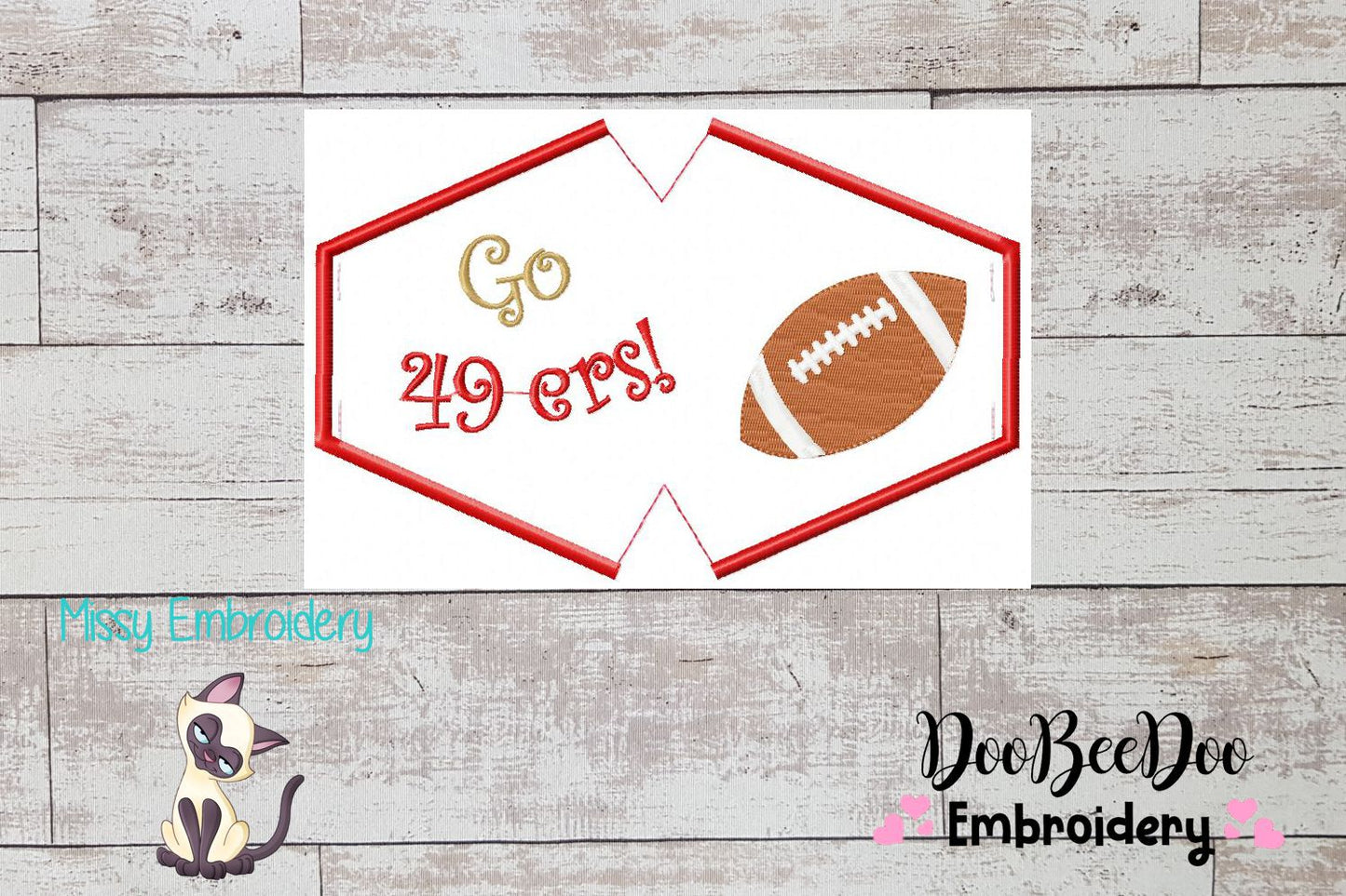 Go 49ers! Face Mask - ITH Project - Machine Embroidery Design