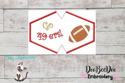 Go 49ers! Face Mask - ITH Project - Machine Embroidery Design
