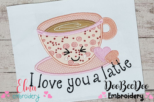 I Love You a Latte - Applique