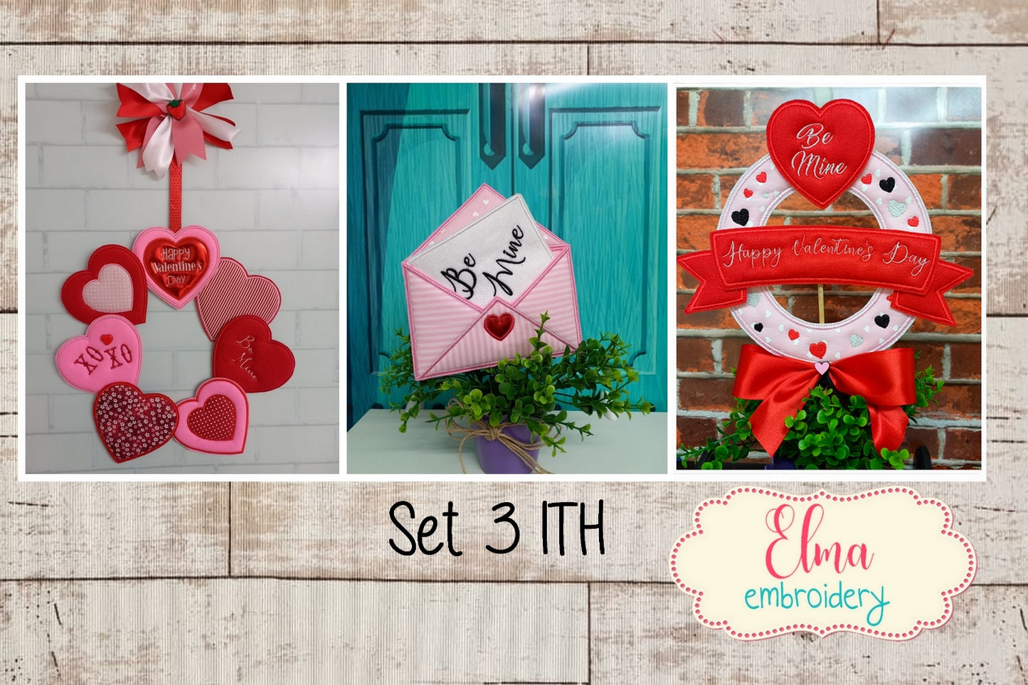 Valentines Ornaments - ITH Project - Machine Embroidery Design