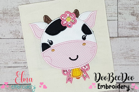 Cute Cow Girl - Applique
