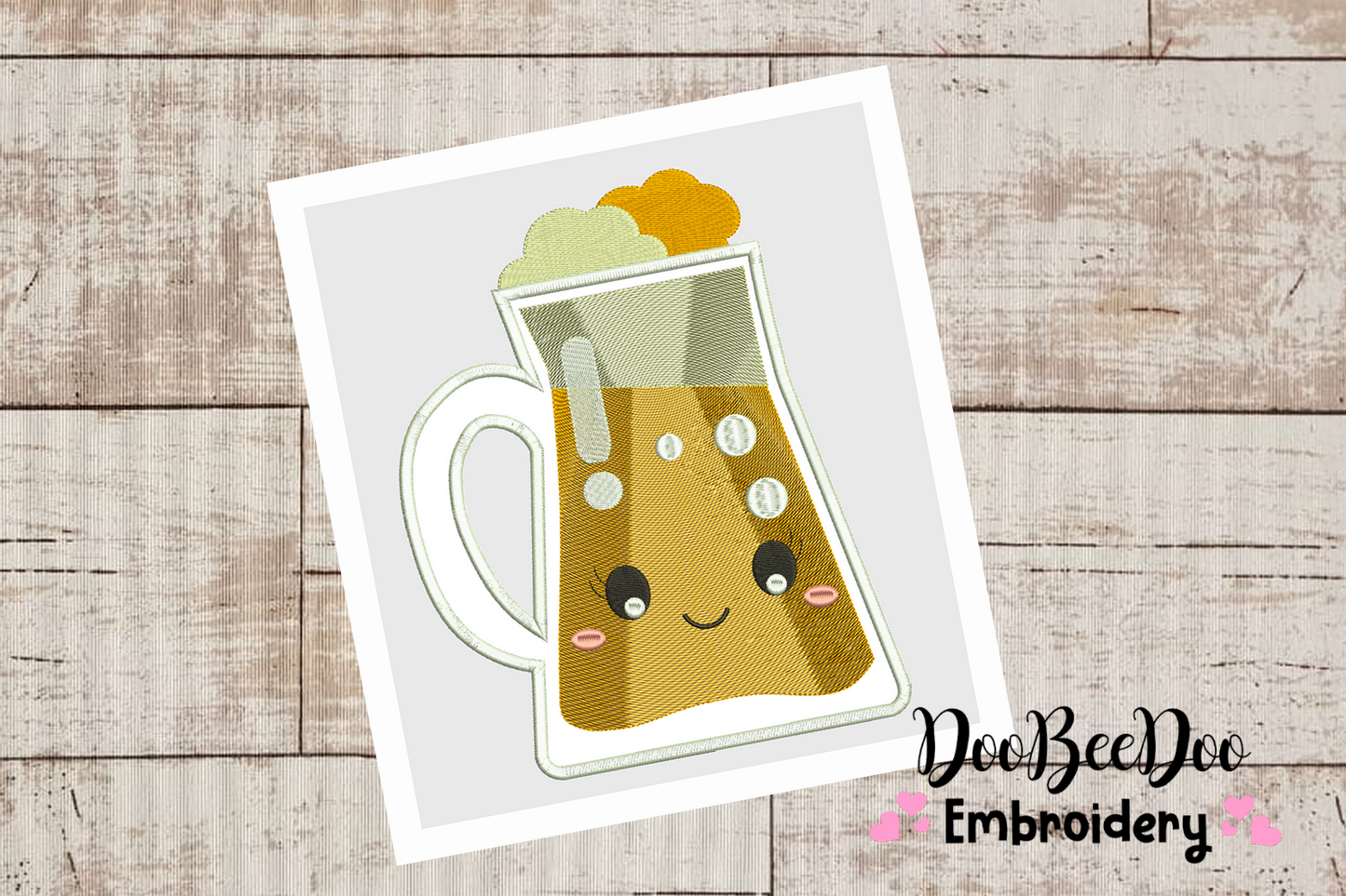 Oktoberfest -   Draft beer  - Germany  -  Applique  - 6 sizes -  Machine Embroidery Design