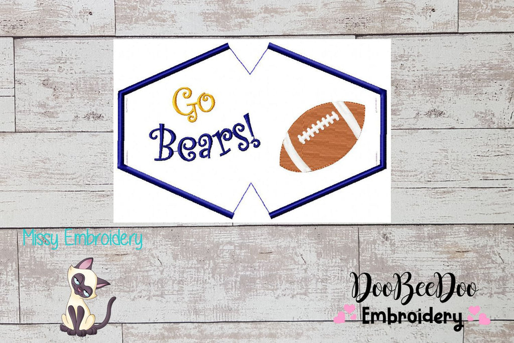 Go Bears! Face Mask - ITH Project - Machine Embroidery Design