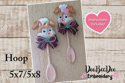 Kitchen Chefs Couple Bunnies - ITH Project - Machine Embroidery Design