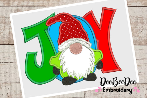 Christmas Gnome Joy - Applique - 6 Sizes - Machine embroidery Designs