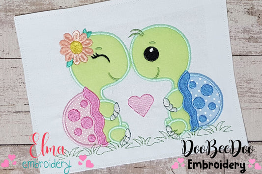 Turtles in Love - Applique