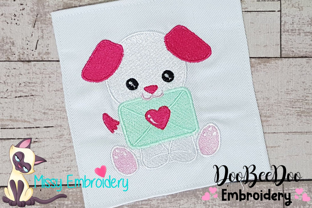 Valentine's Dog - Fill Stitch