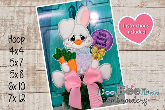Bunny with Lollipop - ITH Project - Machine Embroidery Design