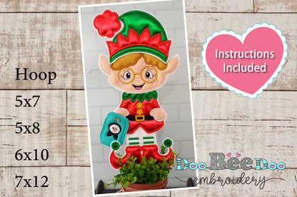 Elf with Glasses - ITH Project - Machine Embroidery Design