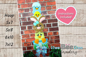 Bunny and his Easter Friends - ITH Project - Machine Embroidery Design